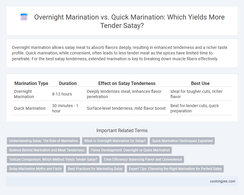 Overnight Marination vs. Quick Marination: Which Yields More Tender Satay?
