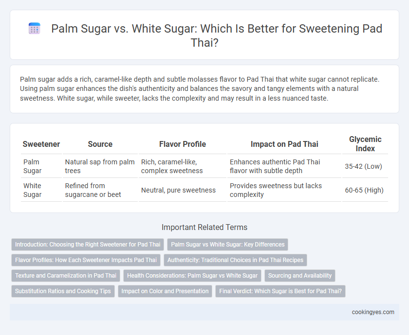 Palm Sugar vs. White Sugar: Which Is Better for Sweetening Pad Thai?