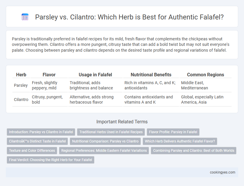 Parsley vs. Cilantro: Which Herb is Best for Authentic Falafel?