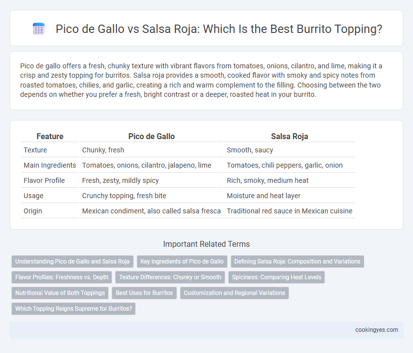 Pico de Gallo vs Salsa Roja: Which Is the Best Burrito Topping?