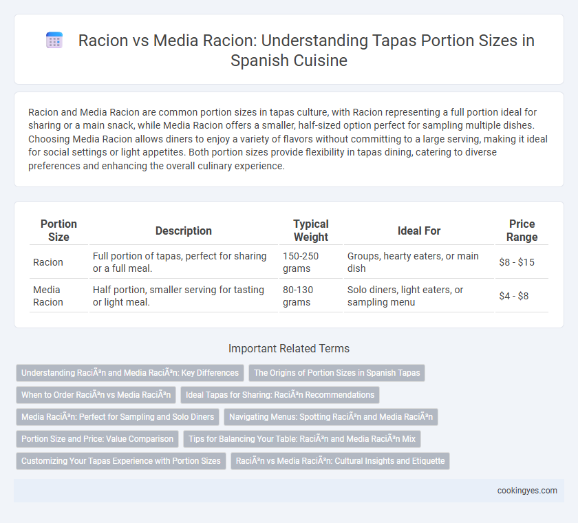 Racion vs Media Racion: Understanding Tapas Portion Sizes in Spanish Cuisine