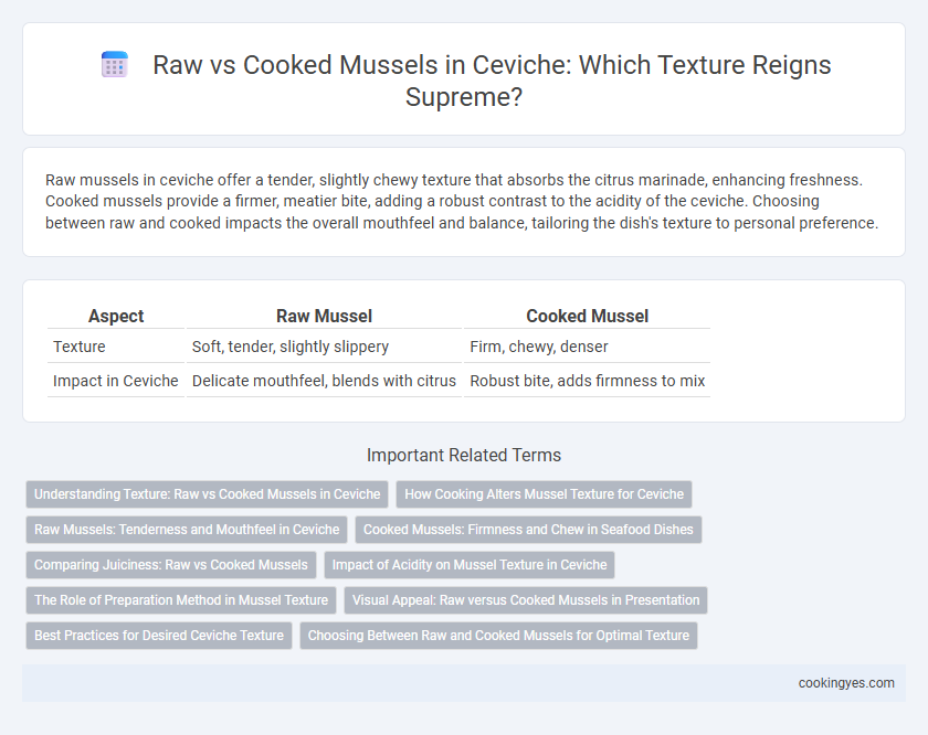 Raw vs Cooked Mussels in Ceviche: Which Texture Reigns Supreme?