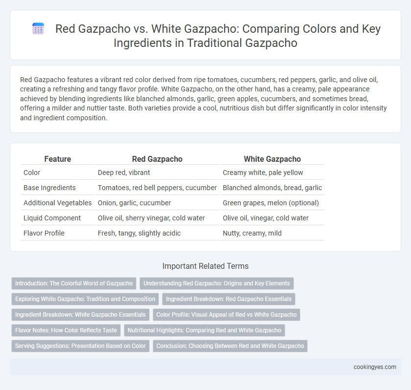 Red Gazpacho vs. White Gazpacho: Comparing Colors and Key Ingredients in Traditional Gazpacho
