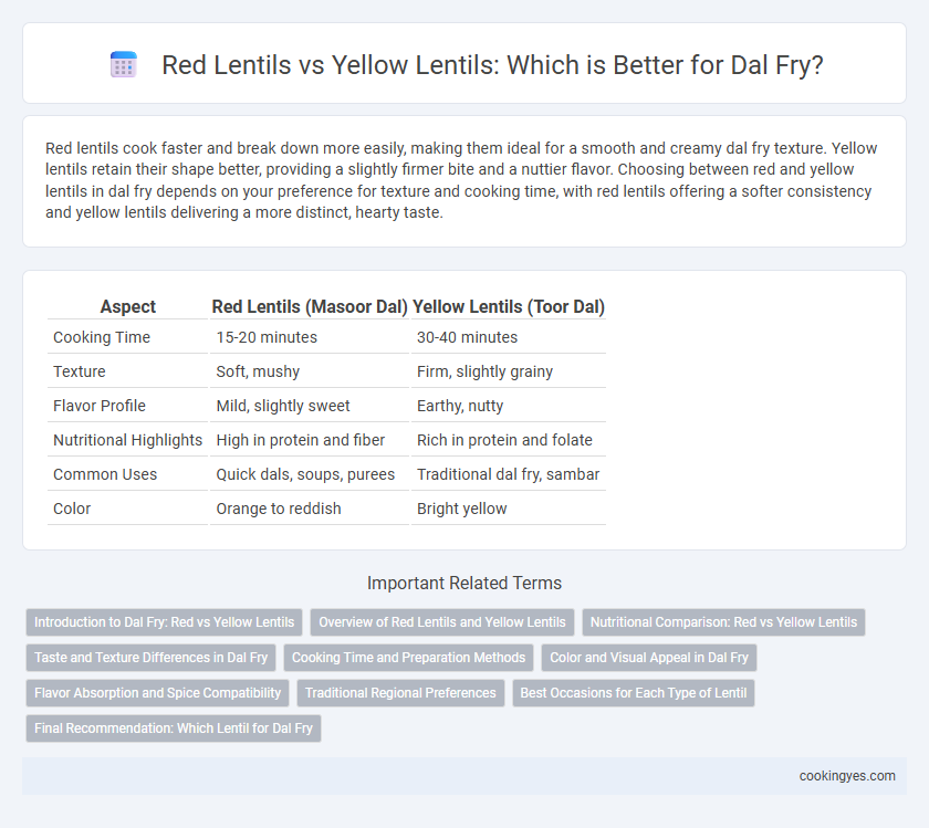Red Lentils vs Yellow Lentils: Which is Better for Dal Fry?