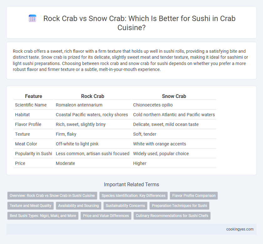 Rock Crab vs Snow Crab: Which Is Better for Sushi in Crab Cuisine?