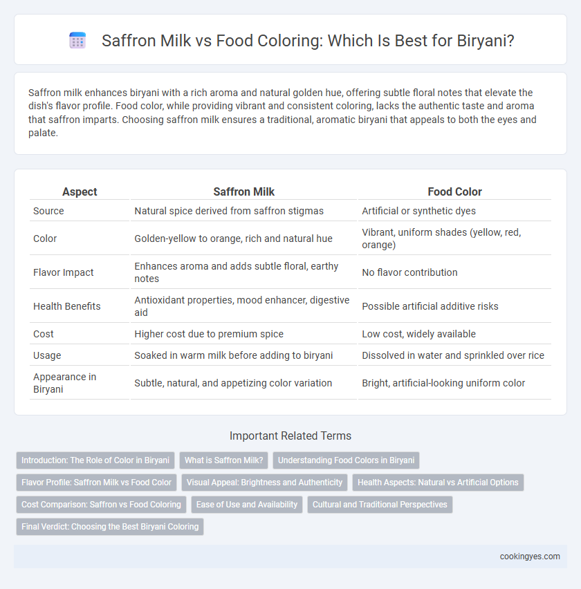 Saffron Milk vs Food Coloring: Which Is Best for Biryani?
