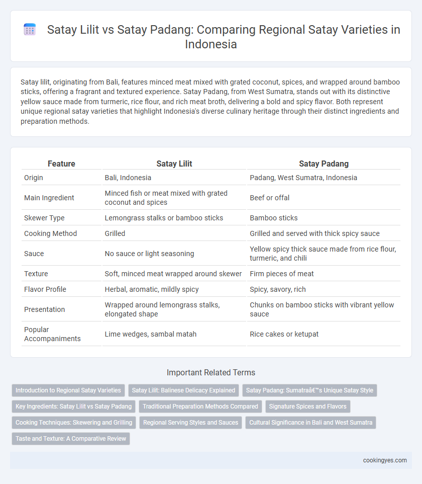 Satay Lilit vs Satay Padang: Comparing Regional Satay Varieties in Indonesia