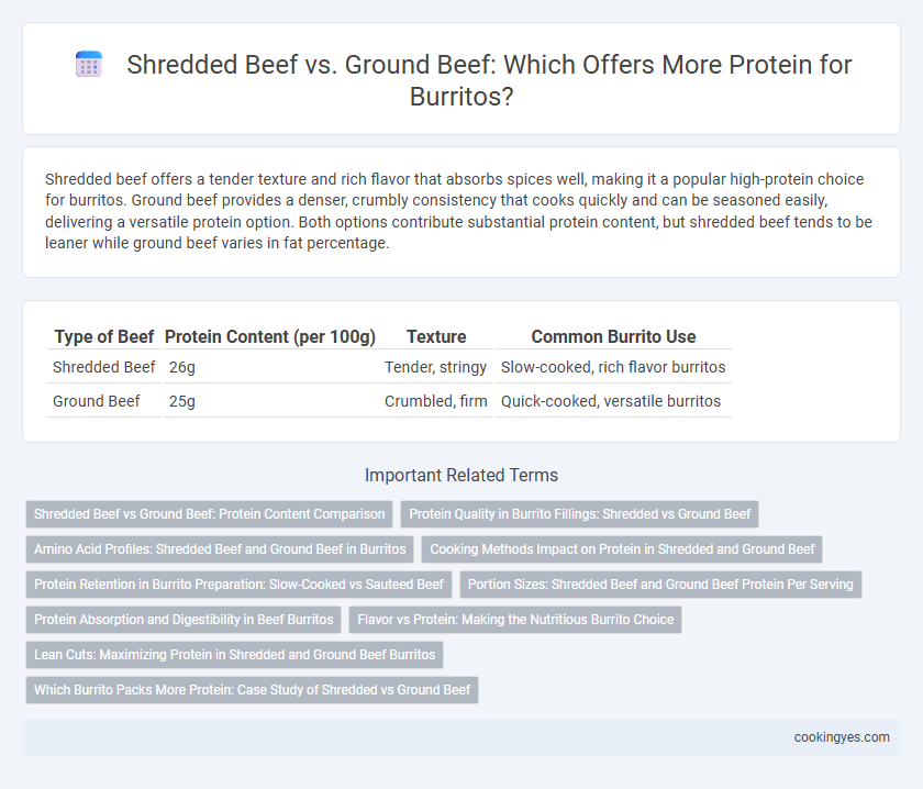 Shredded Beef vs. Ground Beef: Which Offers More Protein for Burritos?