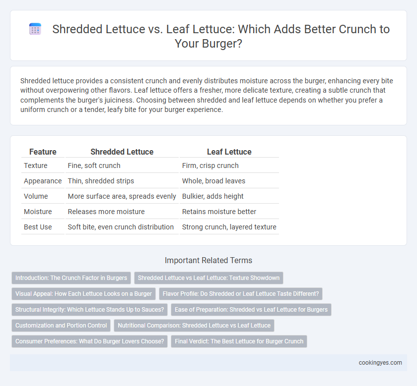 Shredded Lettuce vs. Leaf Lettuce: Which Adds Better Crunch to Your Burger?
