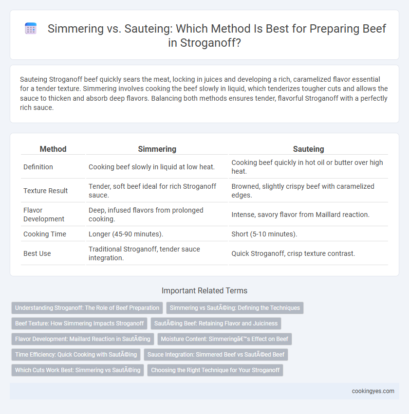 Simmering vs. Sauteing: Which Method Is Best for Preparing Beef in Stroganoff?