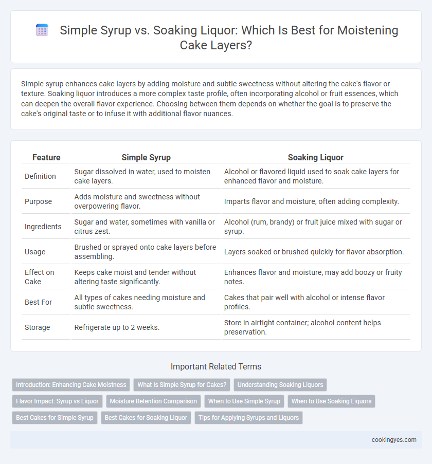 Simple Syrup vs. Soaking Liquor: Which Is Best for Moistening Cake Layers?