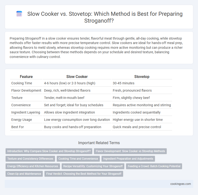Slow Cooker vs. Stovetop: Which Method is Best for Preparing Stroganoff?