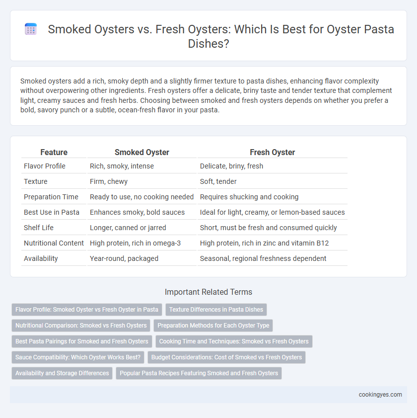 Smoked Oysters vs. Fresh Oysters: Which Is Best for Oyster Pasta Dishes?