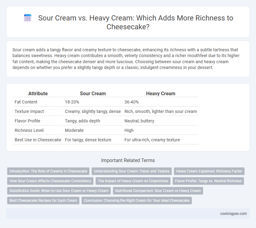 Sour Cream vs. Heavy Cream: Which Adds More Richness to Cheesecake?