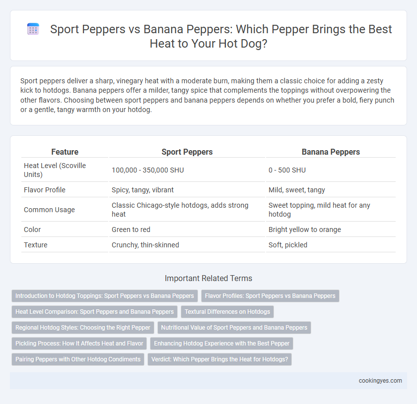 Sport Peppers vs Banana Peppers: Which Pepper Brings the Best Heat to Your Hot Dog?