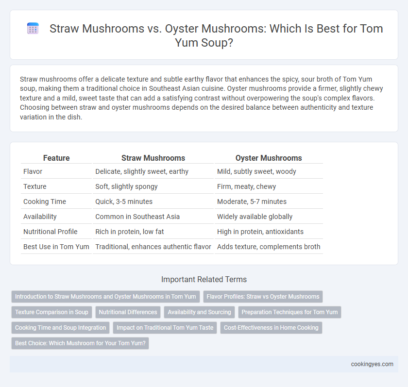 Straw Mushrooms vs. Oyster Mushrooms: Which Is Best for Tom Yum Soup?