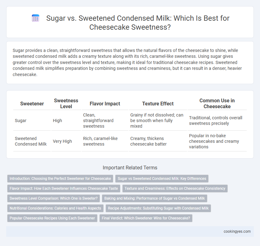 Sugar vs. Sweetened Condensed Milk: Which Is Best for Cheesecake Sweetness?