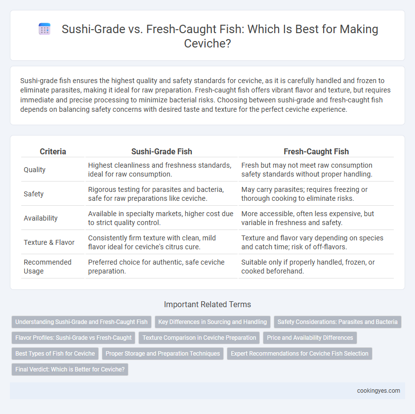Sushi-Grade vs. Fresh-Caught Fish: Which Is Best for Making Ceviche?