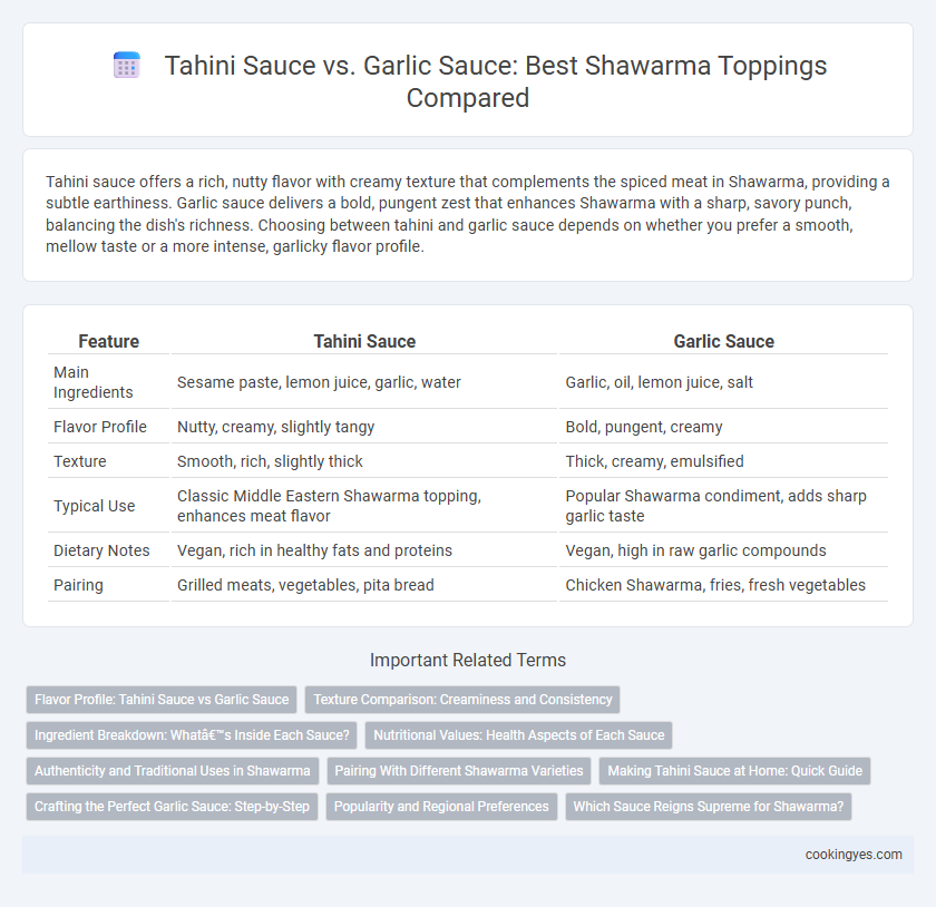 Tahini Sauce vs. Garlic Sauce: Best Shawarma Toppings Compared