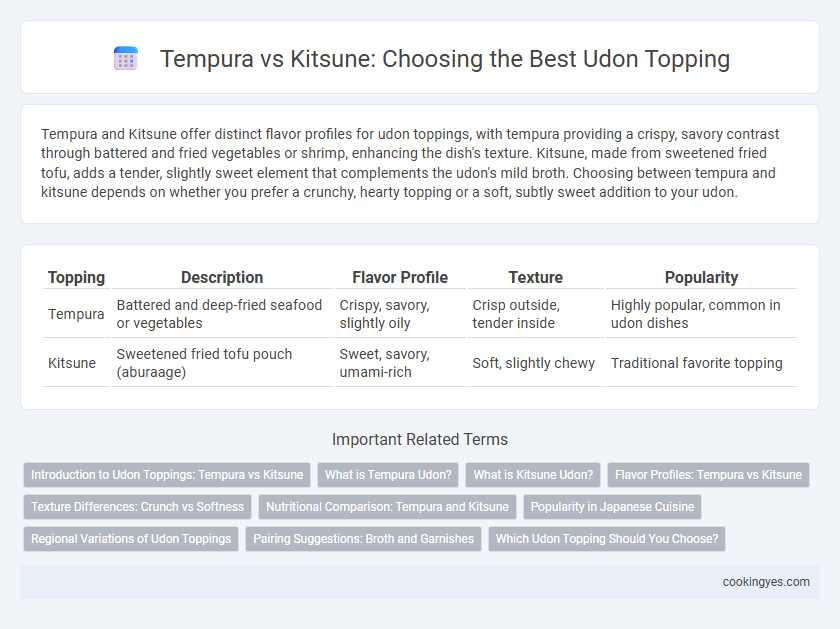 Tempura vs Kitsune: Choosing the Best Udon Topping
