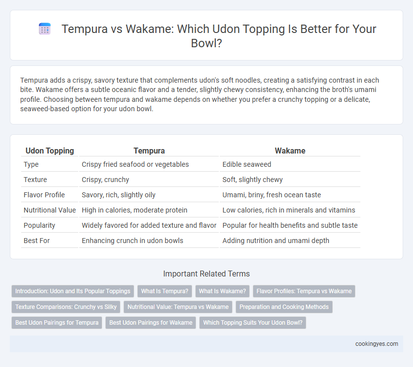 Tempura vs Wakame: Which Udon Topping Is Better for Your Bowl?