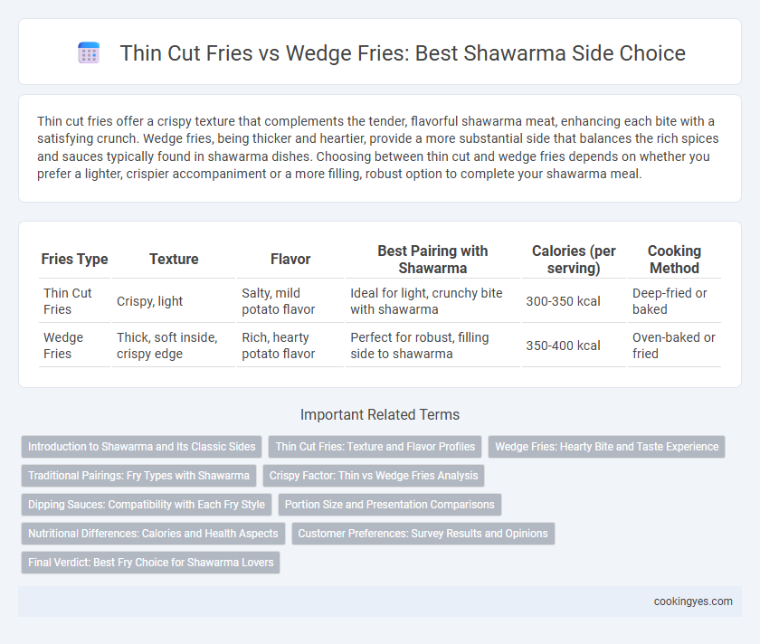 Thin Cut Fries vs Wedge Fries: Best Shawarma Side Choice