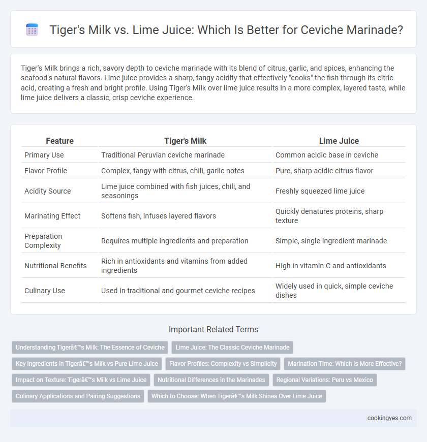 Tiger's Milk vs. Lime Juice: Which Is Better for Ceviche Marinade?