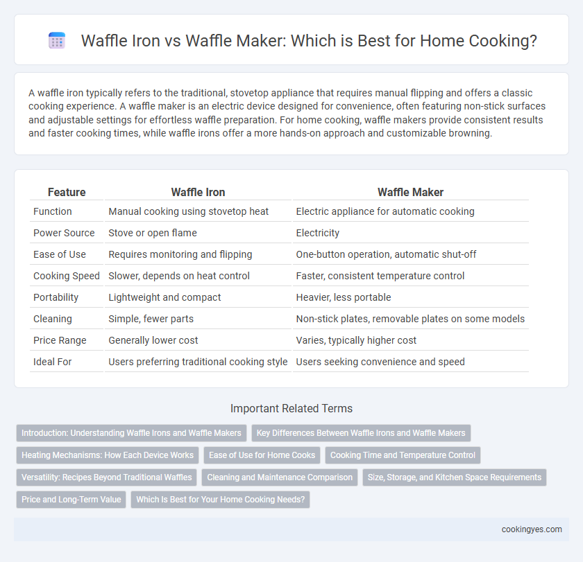 Waffle Iron vs Waffle Maker: Which is Best for Home Cooking?