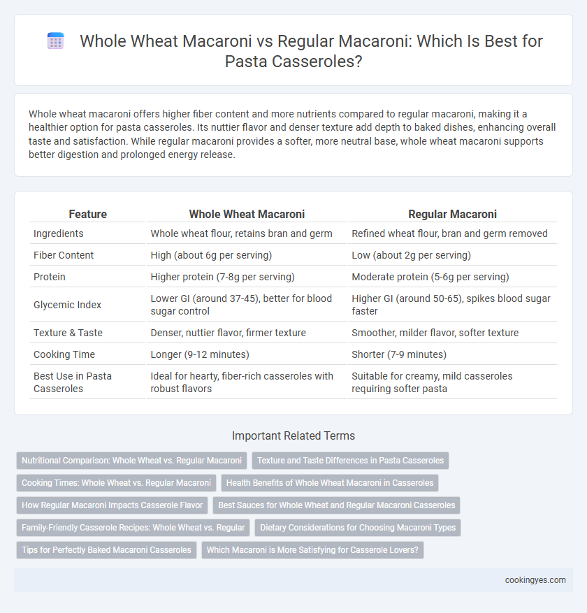 Whole Wheat Macaroni vs Regular Macaroni: Which Is Best for Pasta Casseroles?