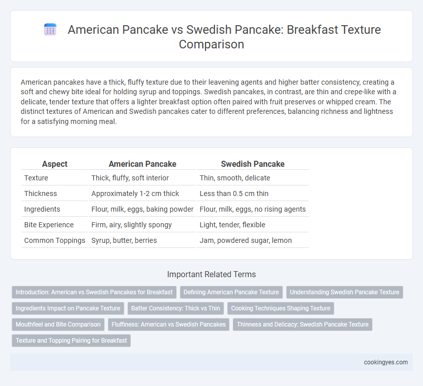 American Pancake vs Swedish Pancake: Breakfast Texture Comparison