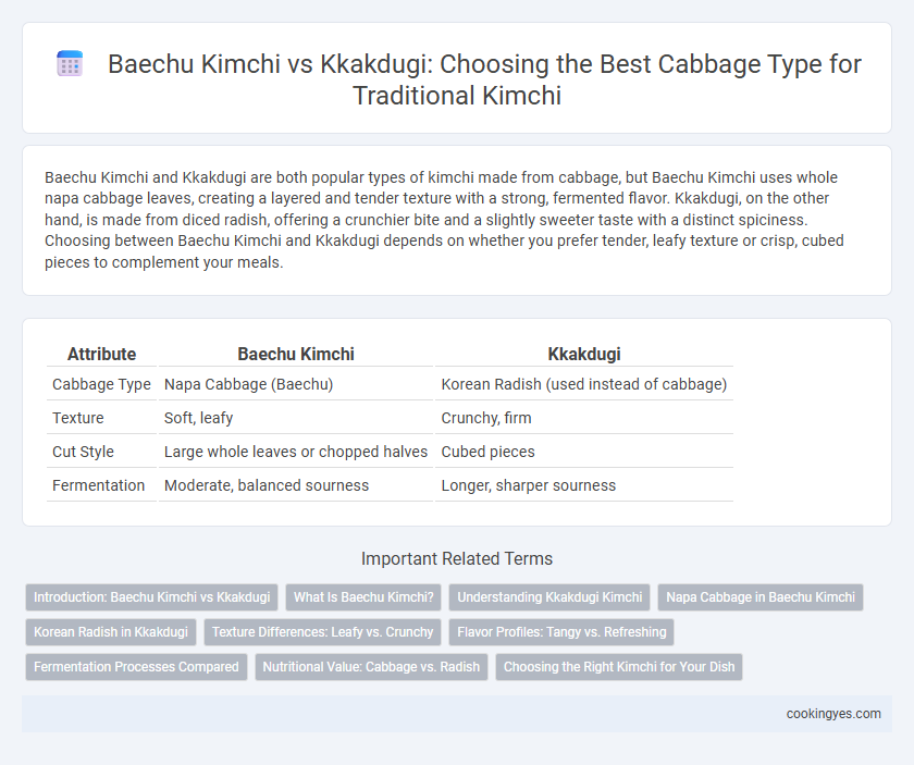 Baechu Kimchi vs Kkakdugi: Choosing the Best Cabbage Type for Traditional Kimchi