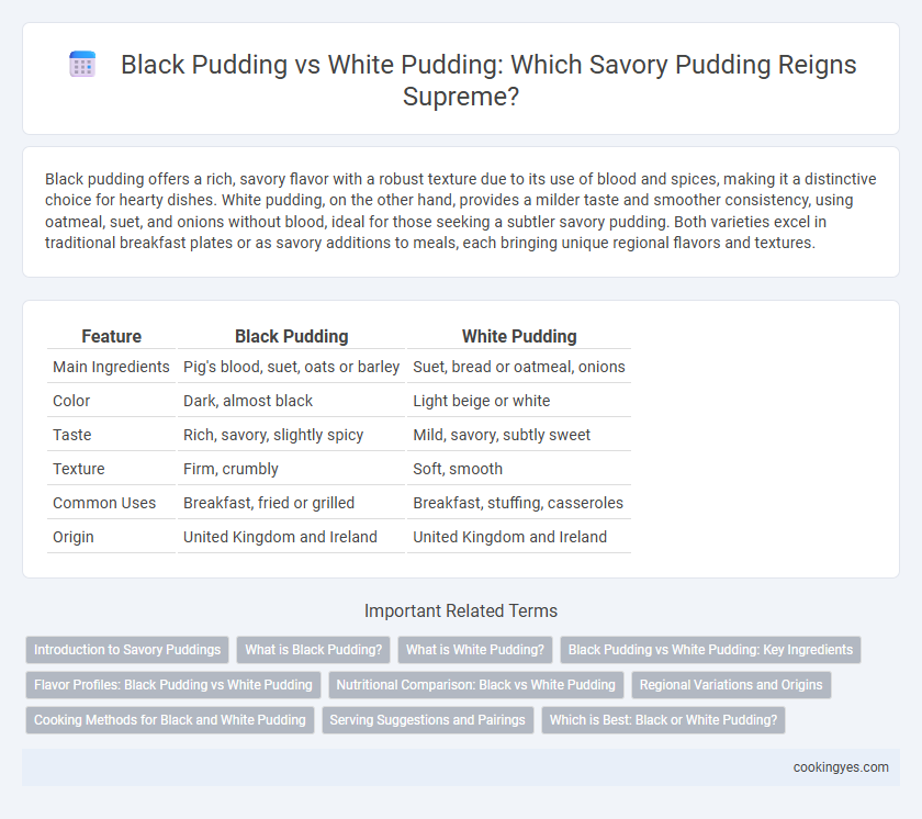 Black Pudding vs White Pudding: Which Savory Pudding Reigns Supreme?