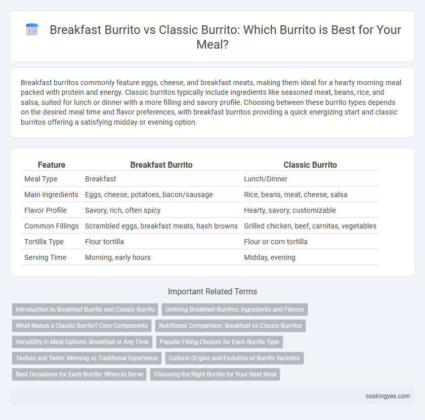 Breakfast Burrito vs Classic Burrito: Which Burrito is Best for Your Meal?