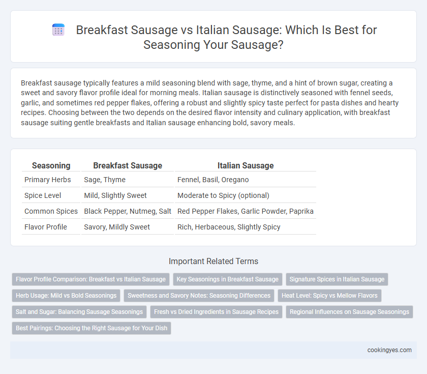 Breakfast Sausage vs Italian Sausage: Which Is Best for Seasoning Your Sausage?