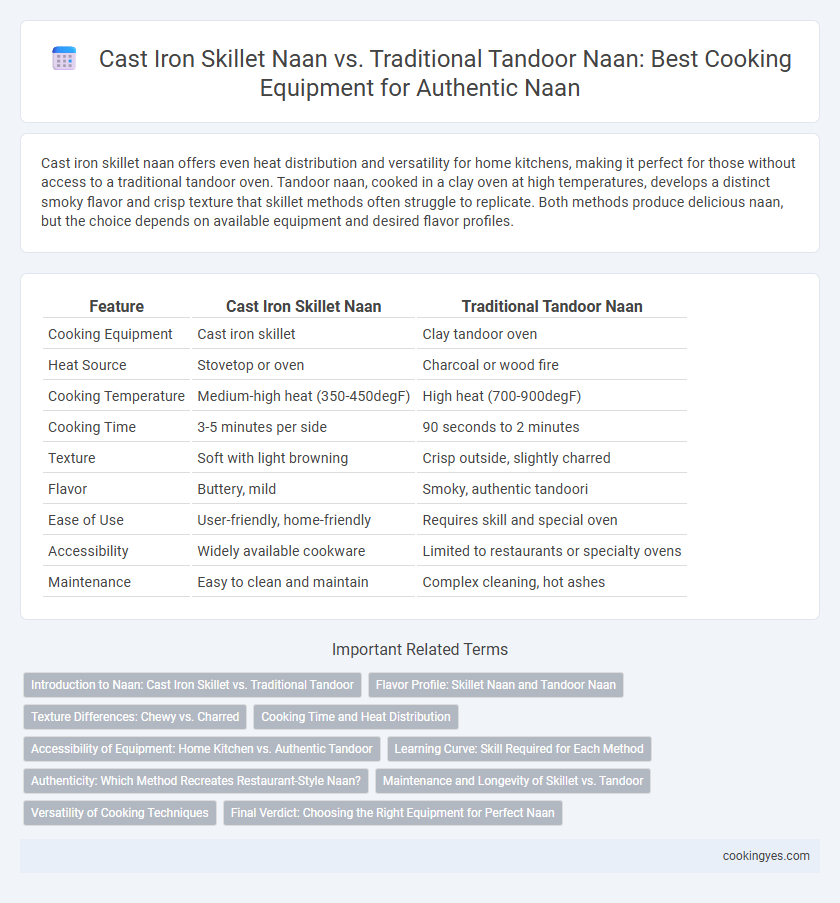 Cast Iron Skillet Naan vs. Traditional Tandoor Naan: Best Cooking Equipment for Authentic Naan