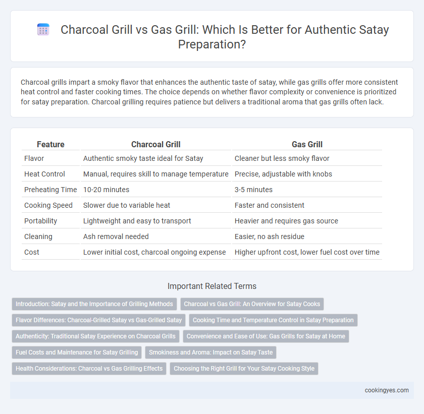 Charcoal Grill vs Gas Grill: Which Is Better for Authentic Satay Preparation?