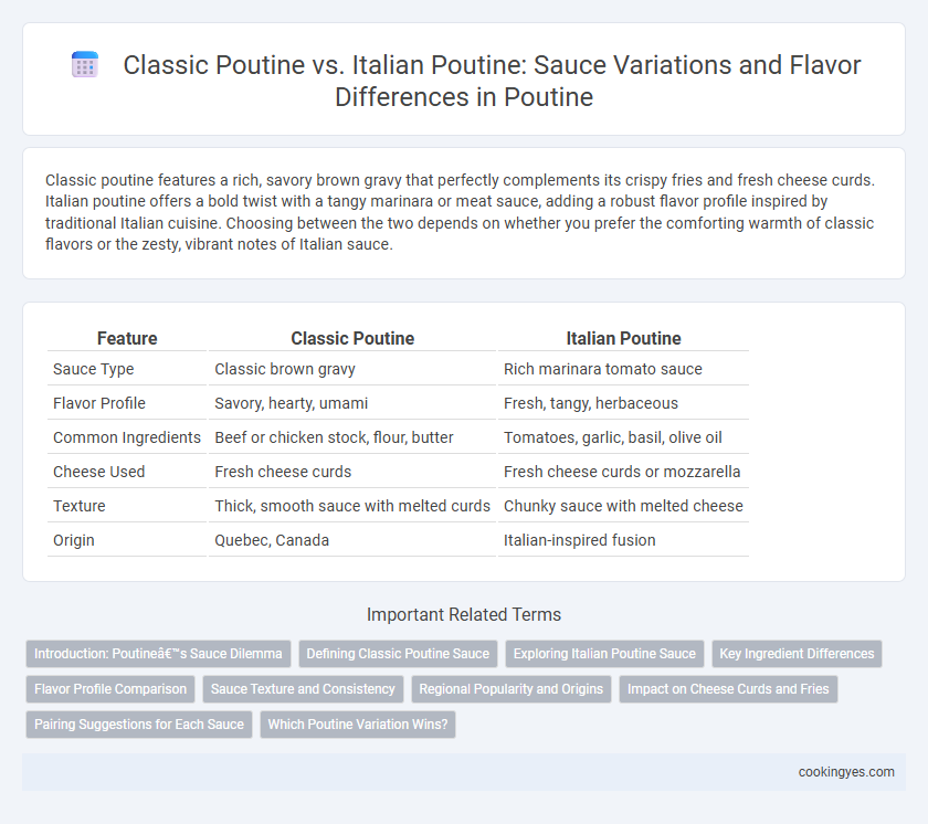 Classic Poutine vs. Italian Poutine: Sauce Variations and Flavor Differences in Poutine
