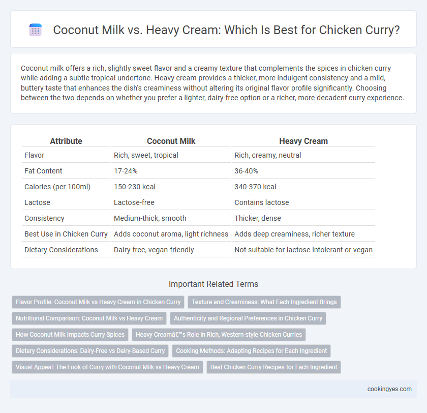 Coconut Milk vs. Heavy Cream: Which Is Best for Chicken Curry?