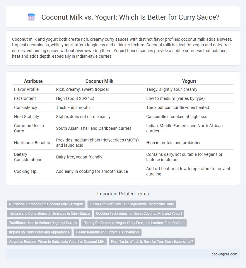 Coconut Milk vs. Yogurt: Which Is Better for Curry Sauce?
