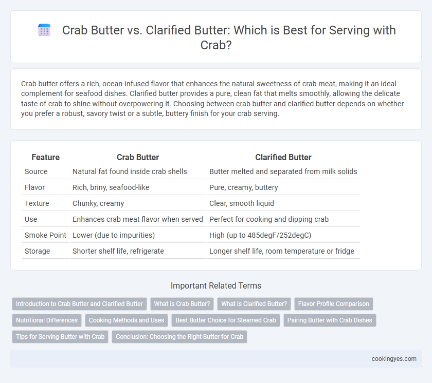 Crab Butter vs. Clarified Butter: Which is Best for Serving with Crab?