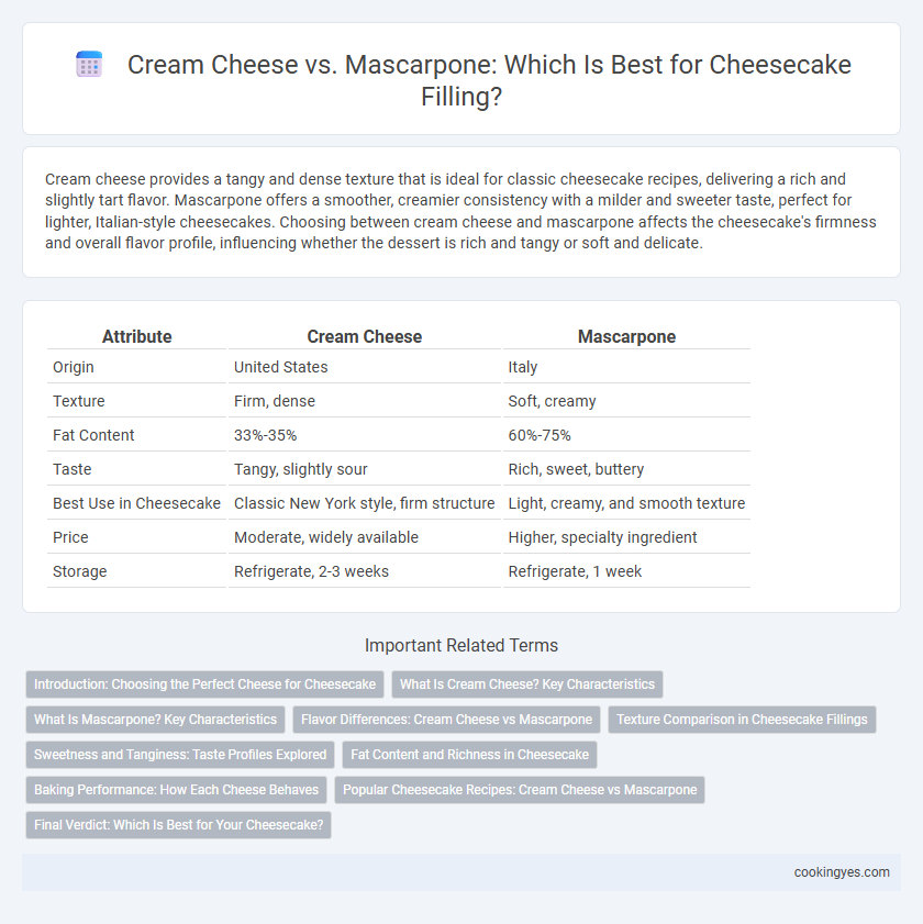 Cream Cheese vs. Mascarpone: Which Is Best for Cheesecake Filling?
