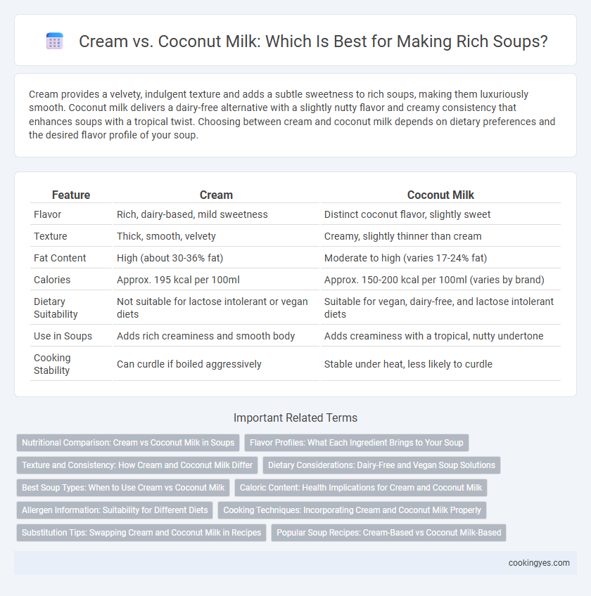 Cream vs. Coconut Milk: Which Is Best for Making Rich Soups?