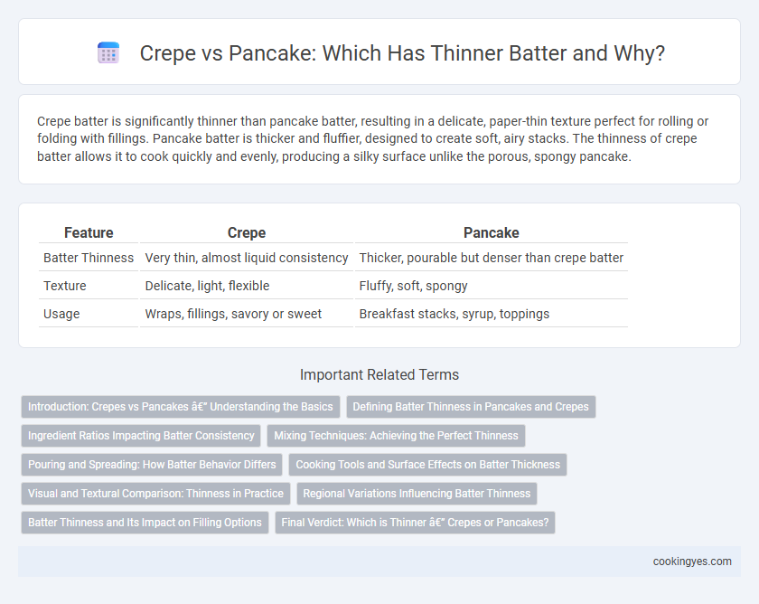 Crepe vs Pancake: Which Has Thinner Batter and Why?