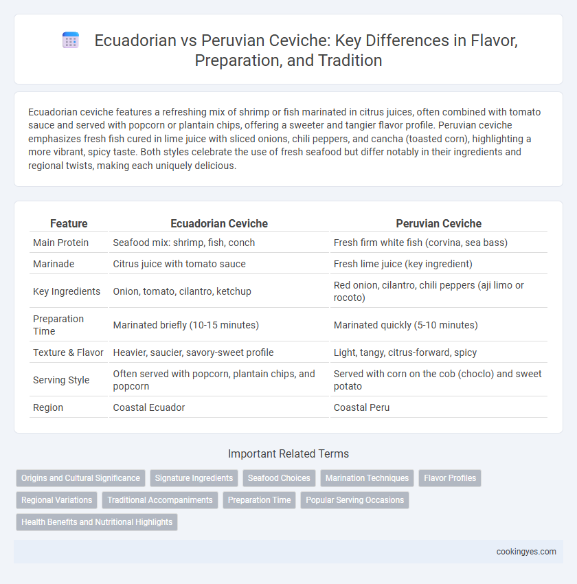 Ecuadorian vs Peruvian Ceviche: Key Differences in Flavor, Preparation, and Tradition