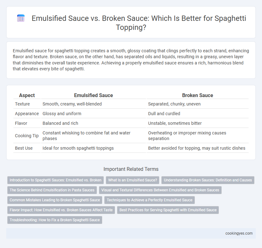 Emulsified Sauce vs. Broken Sauce: Which Is Better for Spaghetti Topping?