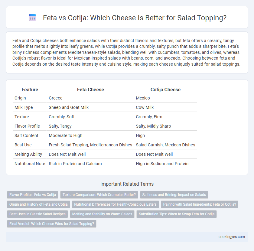 Feta vs Cotija: Which Cheese Is Better for Salad Topping?