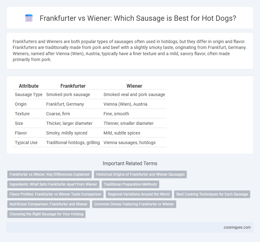 Frankfurter vs Wiener: Which Sausage is Best for Hot Dogs?