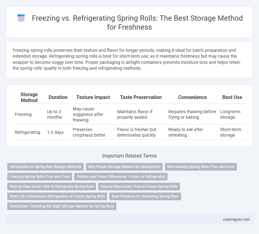 Freezing vs. Refrigerating Spring Rolls: The Best Storage Method for Freshness
