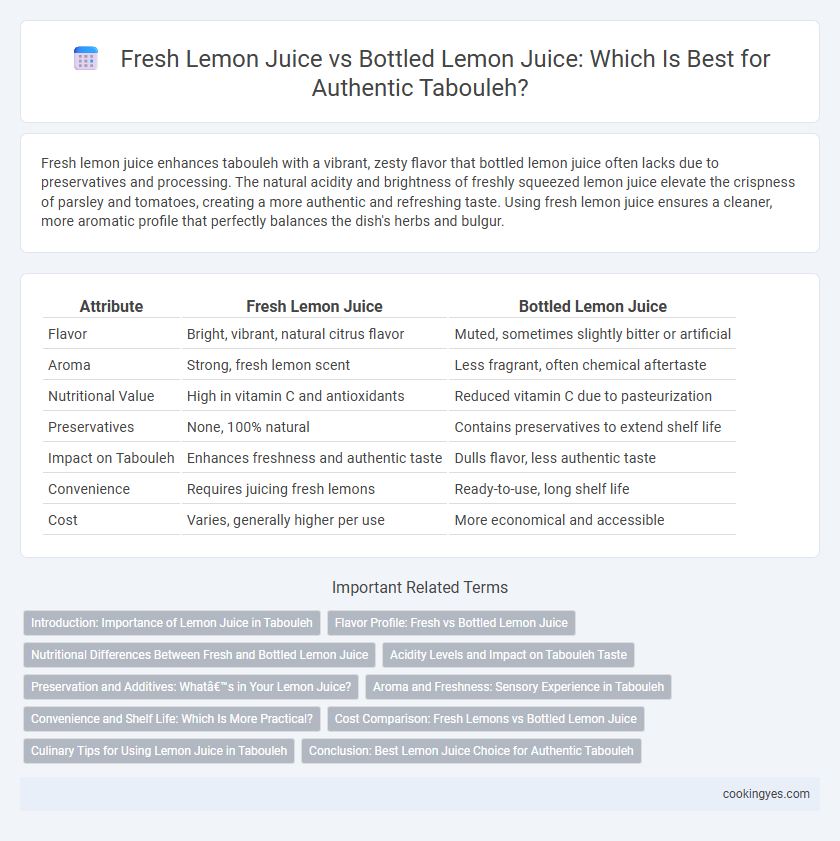 Fresh Lemon Juice vs Bottled Lemon Juice: Which Is Best for Authentic Tabouleh?