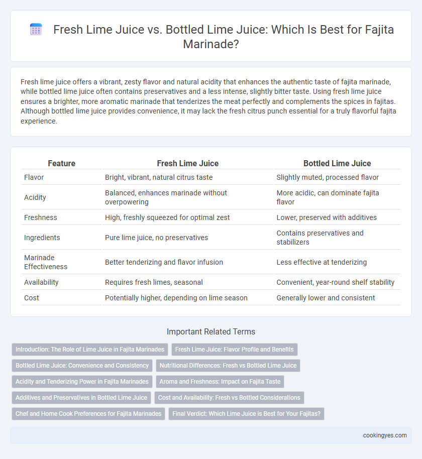Fresh Lime Juice vs. Bottled Lime Juice: Which Is Best for Fajita Marinade?